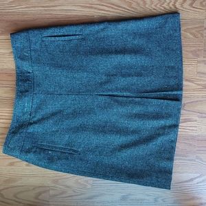 Loft Skirt Tweed w/Front Kickpleat & Pockets